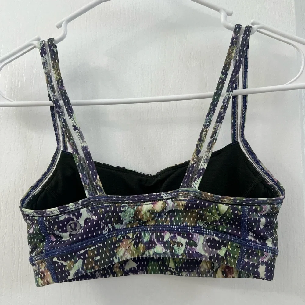 Lululemon Straight Up Bra Floral Sport White Multi (Size 2)